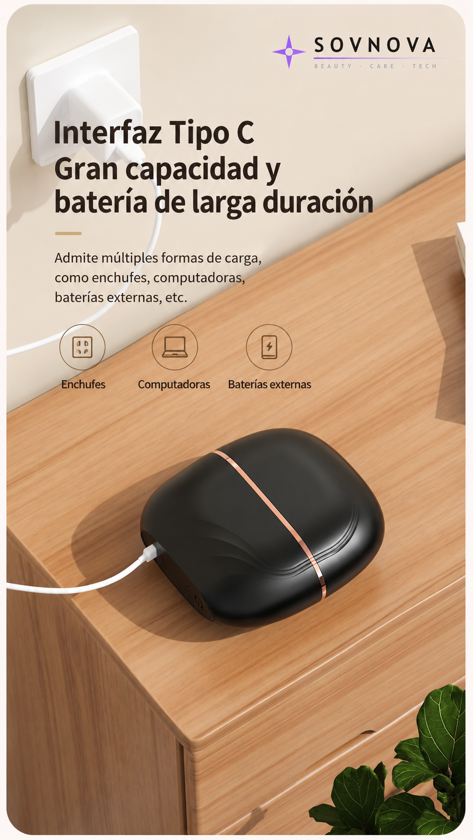 Sovnova Wireless Hair Straightening Brush