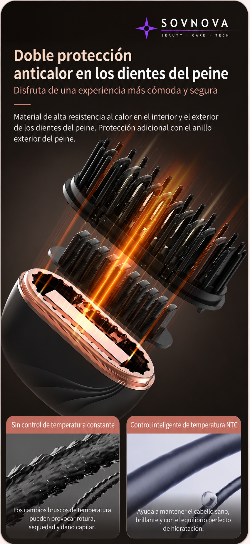 Sovnova Wireless Hair Straightening Brush