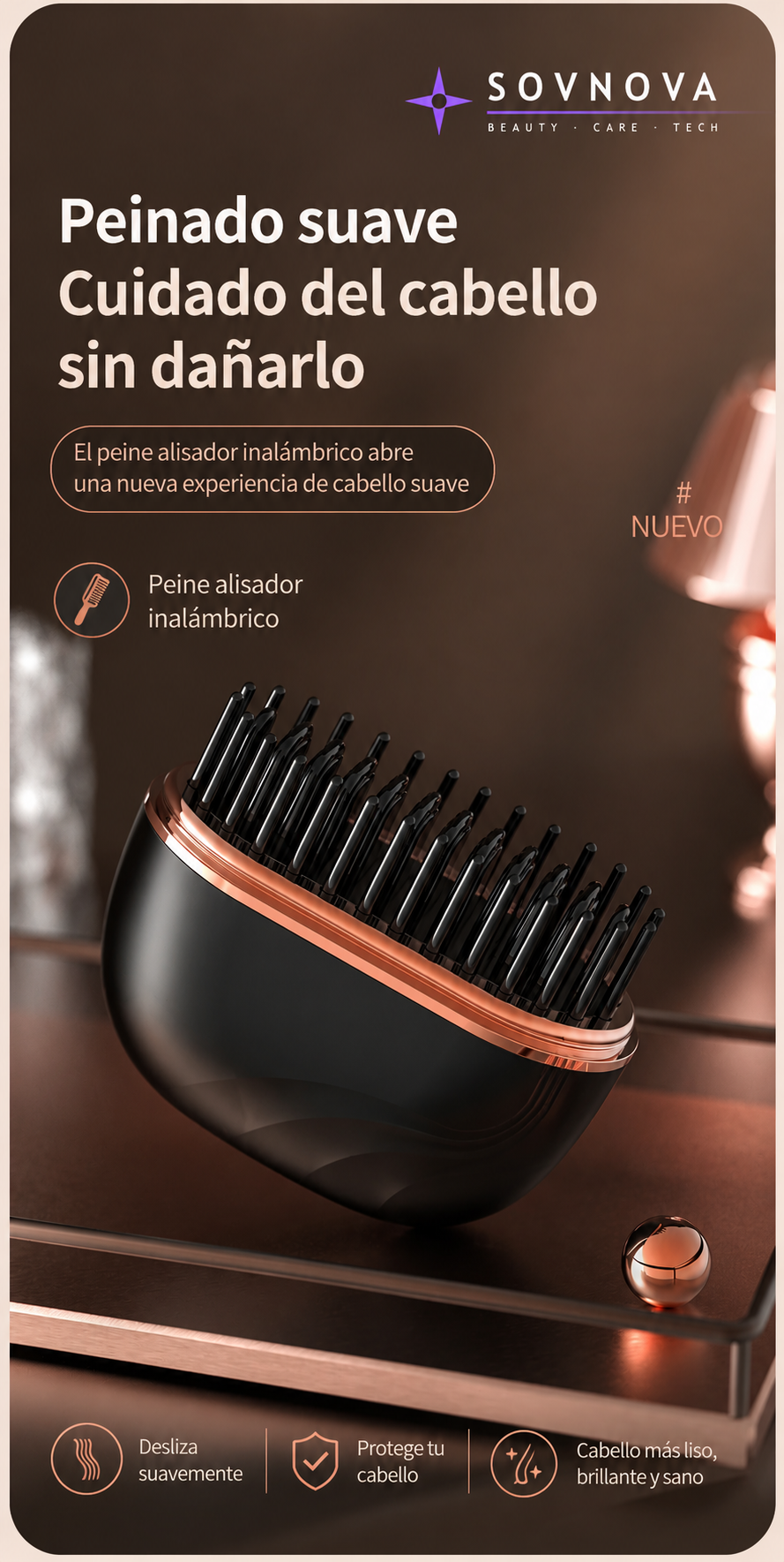 Sovnova Wireless Hair Straightening Brush