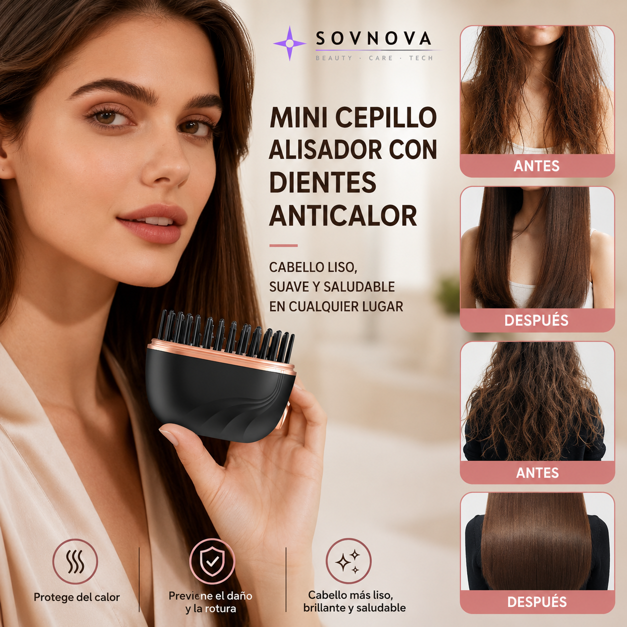 Sovnova Wireless Hair Straightening Brush