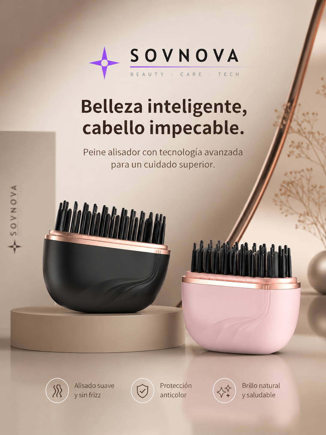 Sovnova Wireless Hair Straightening Brush
