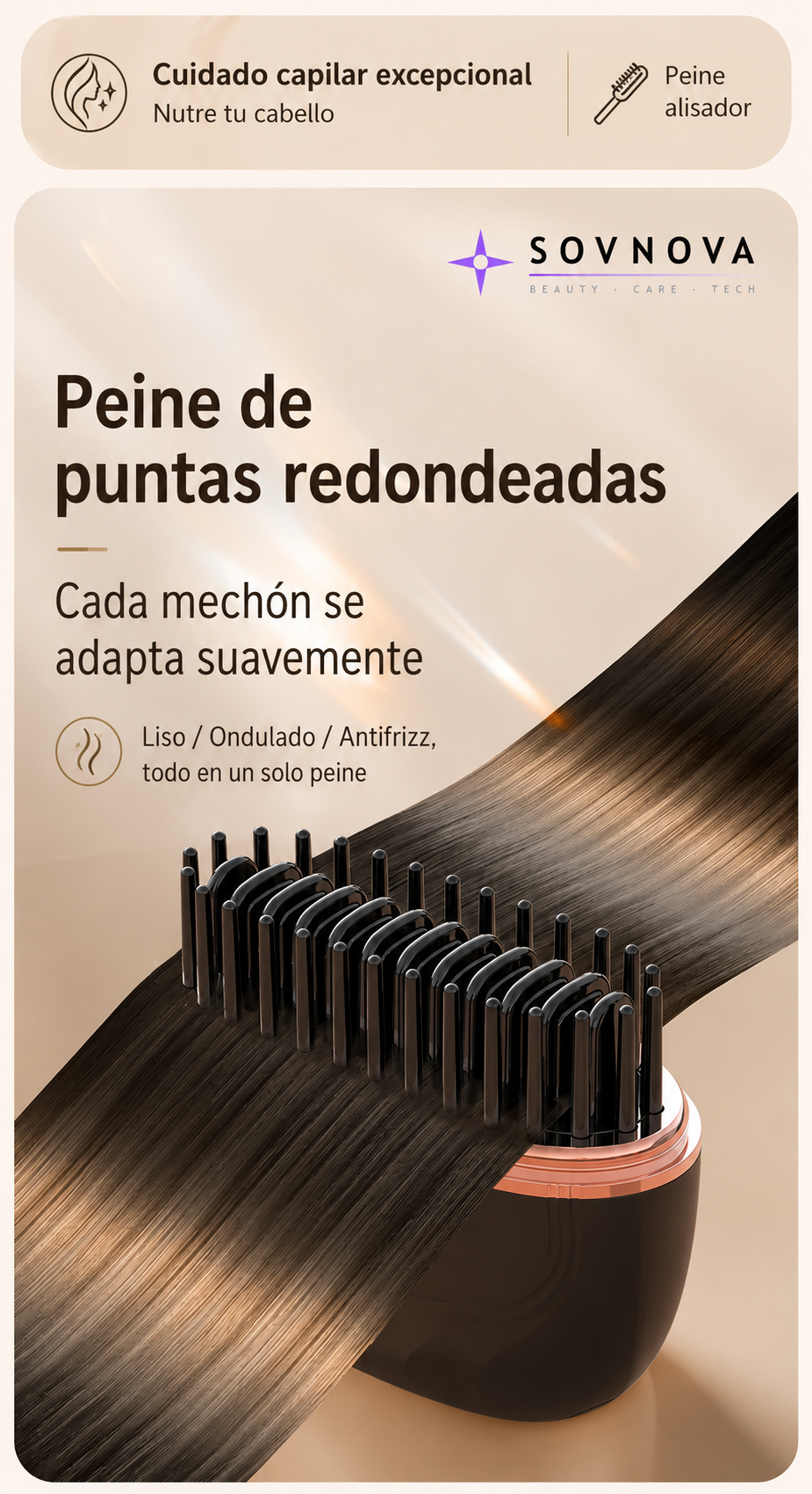 Sovnova Wireless Hair Straightening Brush