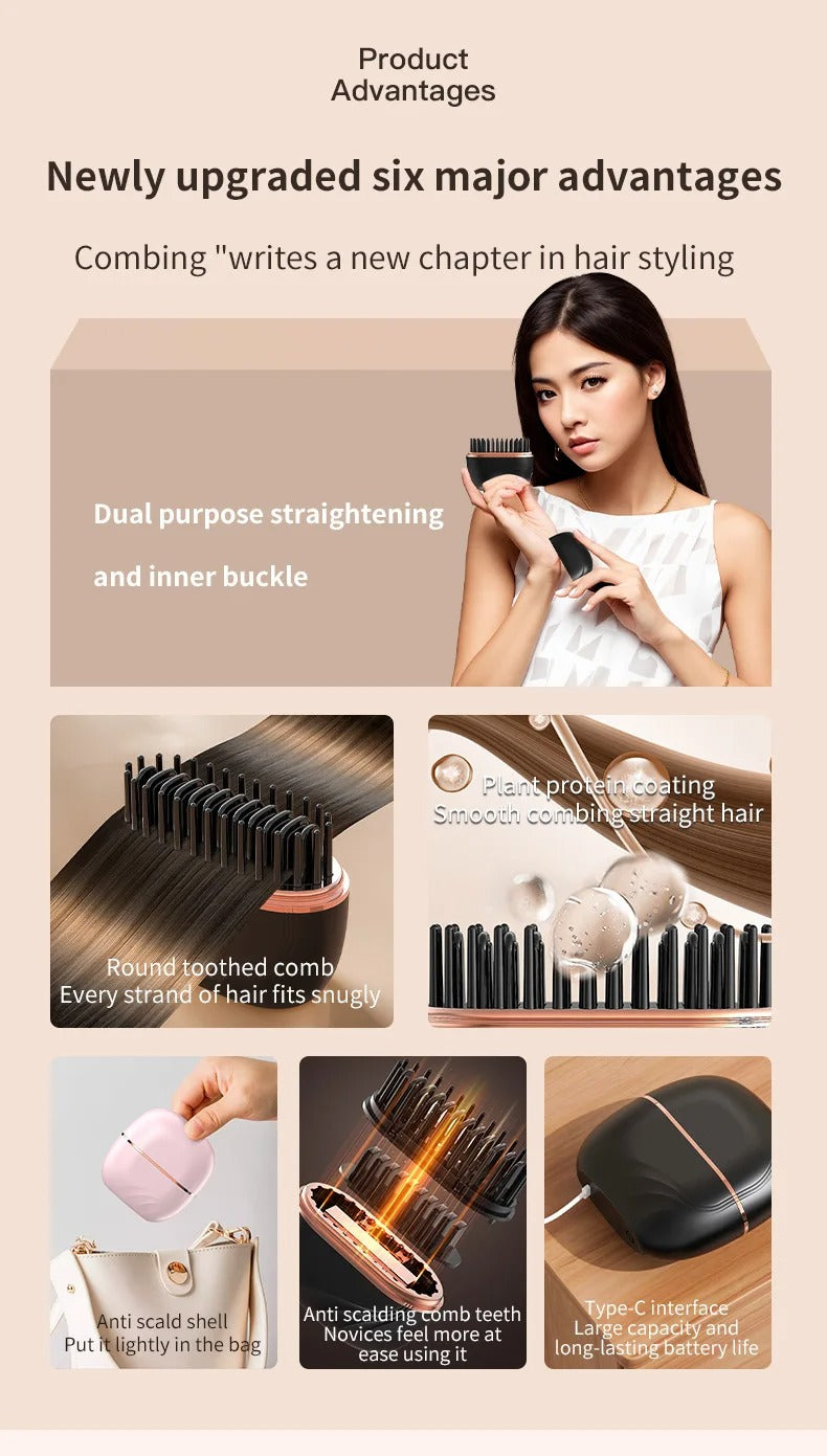 Sovnova Wireless Hair Straightening Brush